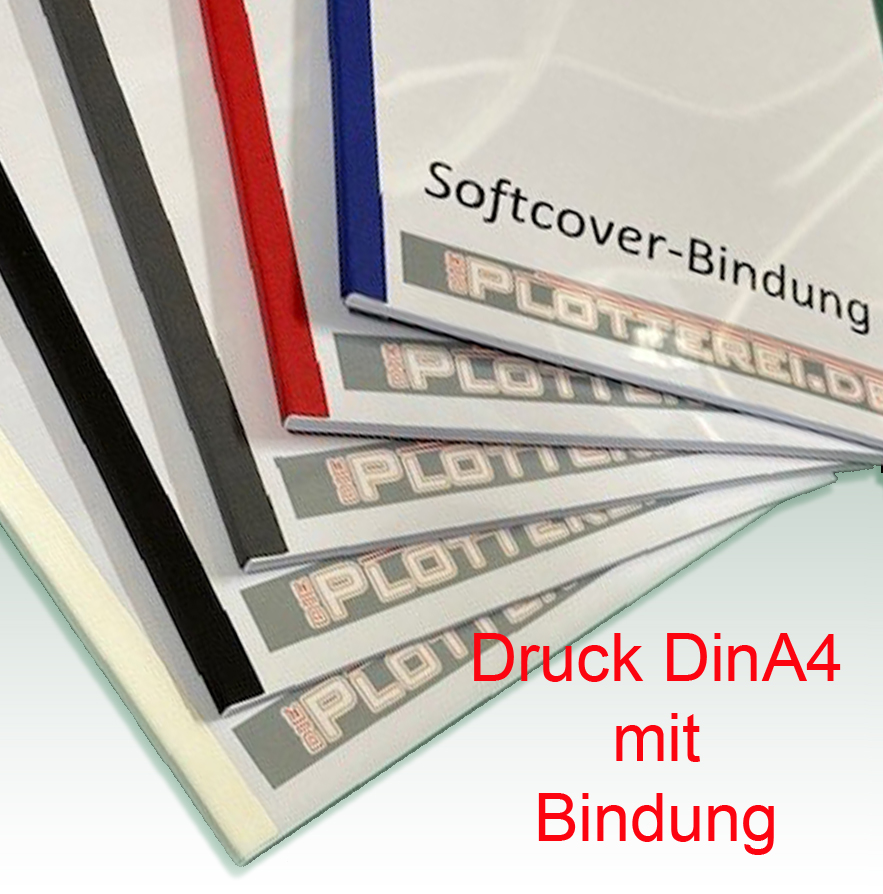 Druck DinA4 mit Thermobindung  Softcover